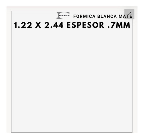 Formica Blanco Mate 1.22 X 2.44 