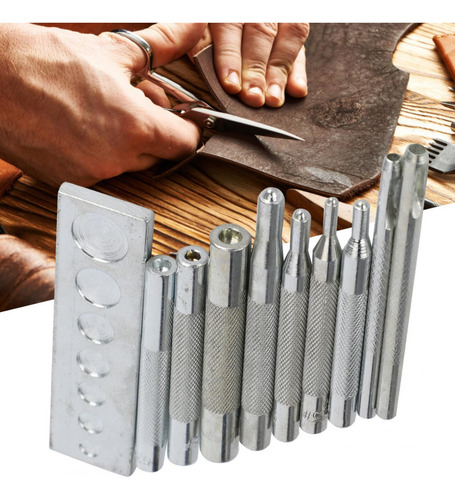 Punch Snap Kit Sujetador A Presión Con Mango De Metal Remach