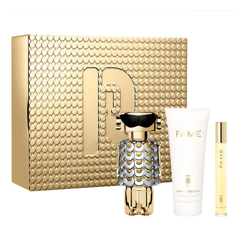 Loción corporal Rabanne Fame de 80 ml, 100 ml, más bolsa de perfume de 10 ml, volumen unitario 190 ml