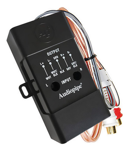 Adaptador Convertidor Alta- Baja Audiopipe Con Remoto 2 Rca