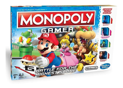 Imagen 1 de 3 de Monopoly Gamer Super Mario Bros Niños Adultos En Español
