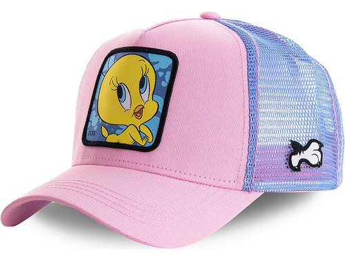 Gorra Looney Tunes Piolin Trucker Rosada Pollo