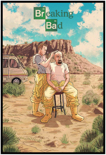 Cuadro Poster Premium 33x48cm Breaking Bad Animacion