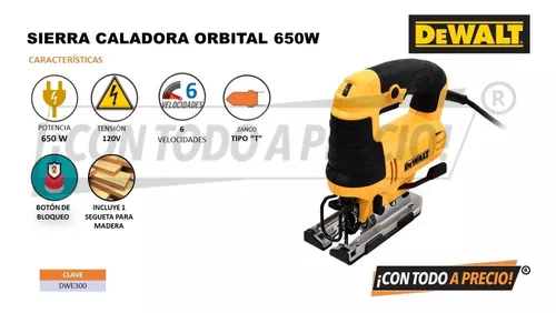 SIERRA CALADORA DEWALT DWE300 650 W 120 V