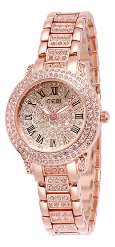 Reloj Gedi 2945 De Cuarzo Inoxidable Con Diamantes De Lujo