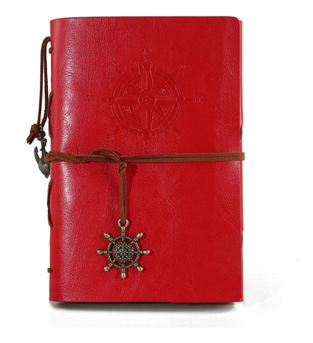 Cuaderno En Espiral, Diario, Vintage, Piratas, Anclas, Piel