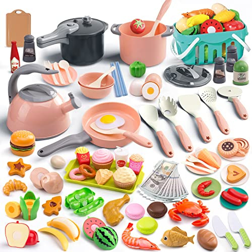 Set De Juego De Cocina De 130 Piezas Niños, Ollas De C...