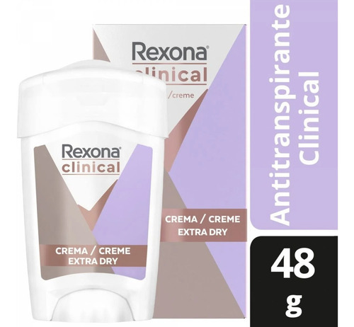 Pack Desodorante Femenino Rexona Clinical Extra Dry 48g 3u