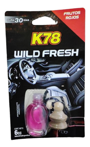 Aromatizante Difusor Perfume K78 Wild Fresh Auto Colgante Color Frutos Rojos