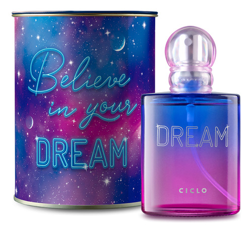 Perfume Colonia Ciclo Dream Com Lata Decorativa Intenso Glamour 100ml