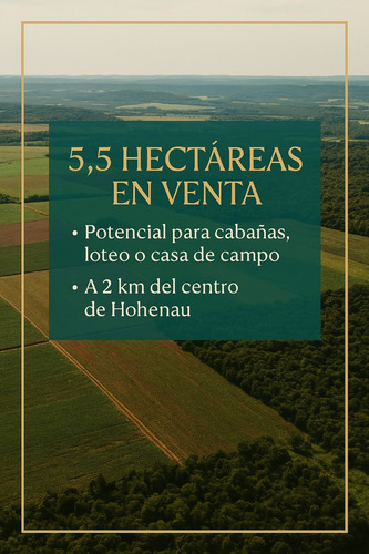 5.5 Hectareas A 5 Minutos De Hohenau Centro