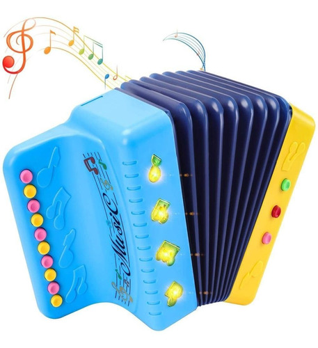 Sanfona Infantil Acordeon Gaita Luz E Som Brinquedo Criança