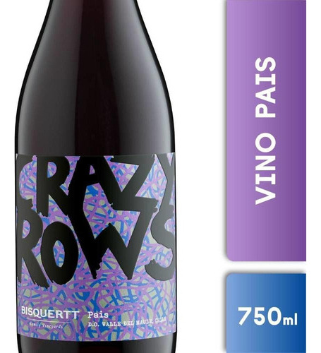 Vino Crazy Rows Pais 750cc 1 Unidad