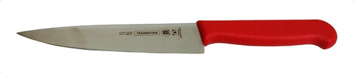 Cuchillo Tramontina 8 Pulgadas Profesional Chef Master 24620 Color Rojo