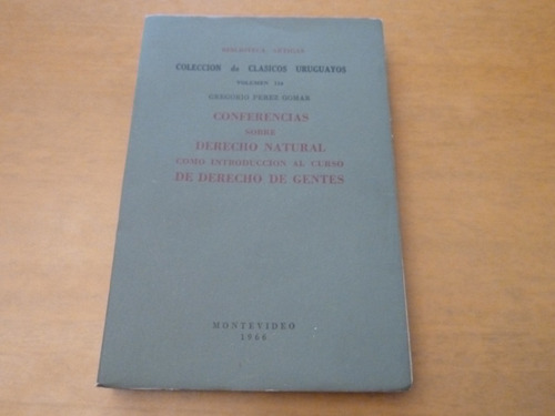 Perez Gomar. Conferencias Sobre El Derecho Natural