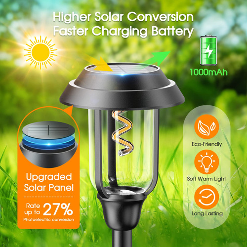 Luces Solares Para Jardín 8 Piezas Impermeables 2x Más Grand