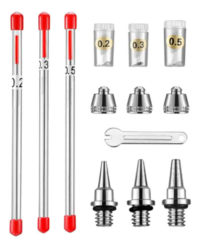 10x Kits De Agujas De Aerógrafo Accesorios De Pulverizador