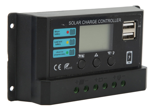 Controlador De Panel Solar, Pantalla Lcd, Carga Fotovoltaica