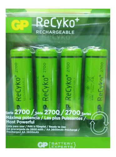 Pila Recargable Recyko Aa - 2700mah - X4 Unidades