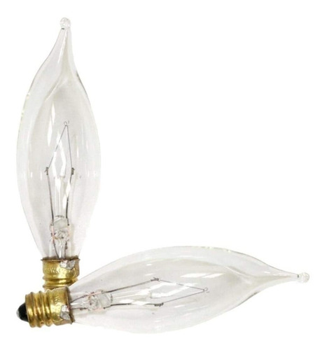 Ge - Lote De 2 Bombillas De Candelabro Transparentes 60 W