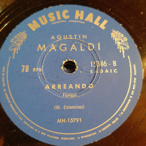 Pasta Agustin Magaldi Acomp Orquesta Music Hall C368