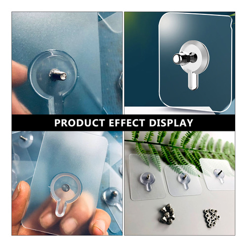 10 Pegatinas Autoadhesivas Con Tornillos, Ganchos Para Pared