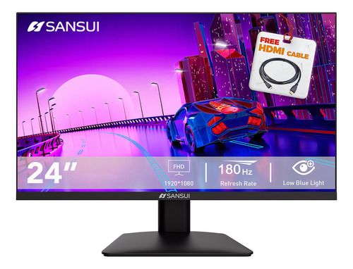 Monitor Sansui con pantalla de 24" 180Hz 110V y resolución Full HD