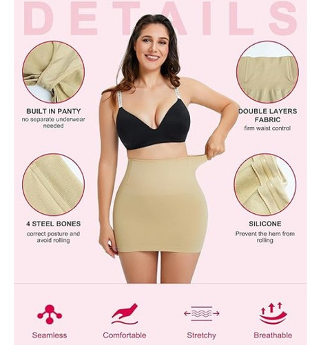 A Body Shapewear Falda Cintura Alta Tummy Control Para Mujer