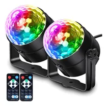 Comprar Bola Disco X2 3w Luz Ritmica Remoto 7 Modos Color Rgb Luces Fiestas, Dj, Discoteca, Karaoke, Cumpleaños, Lampara Led, Bar, Eventos, Bodas, Navidad, Halloween, Pijamada, Piscina Y Vacaciones