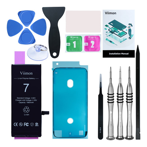 Viimon Kits De Repuesto De Batera Compatibles Con iPhone 7 D