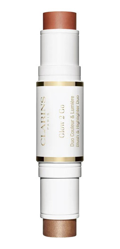 Clarins Glow 2 Go Blush & Highlighter Duo 2in1 Golden Peach