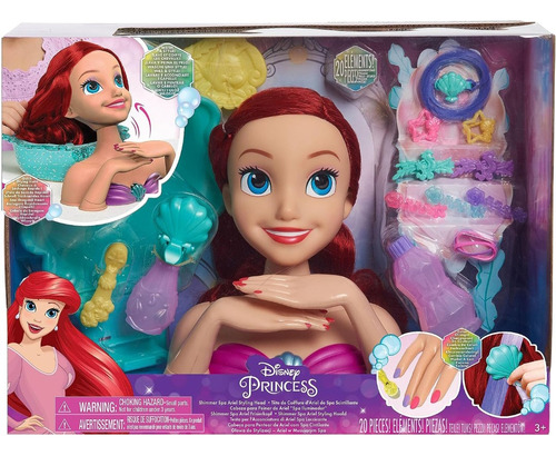 Disney Princess Cabeza Para Peinar De Ariel 20 Accesorios 