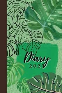 Agenda 2023 Monstera Diary: Journal Notebook Agenda Con Hoja