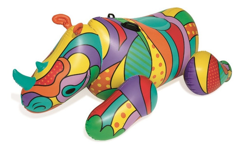 Flotador Rinoceronte 201cm Multicolor Inflable Bestway 41116