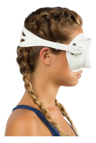 Visor Cressi F1 Frameless Buceo, Snorkeling Y Apnea Blanco