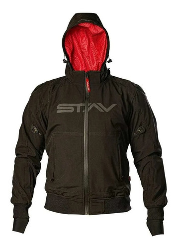 Campera De Moto Zip Hoodie Stav City Prot.windblock Rpm