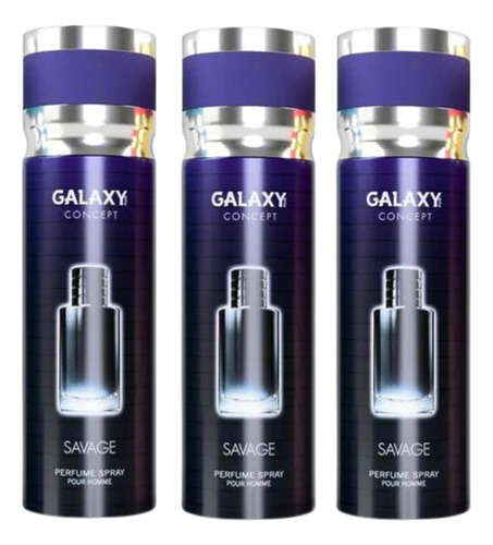 Perfume Aerosol Spray Galaxy Concept Savage Masc -200ml / Unidade Volume Da Unidade 200 Fl Oz