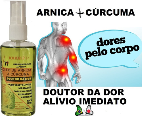  Óleo De Cúrcuma Açafrão & Arnica Dores No Corpo C/ Laudo Téc