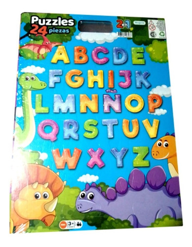 Puzzle Valijita 2 En 1 Dinosaurios 24 Piezas Gigante Nupro