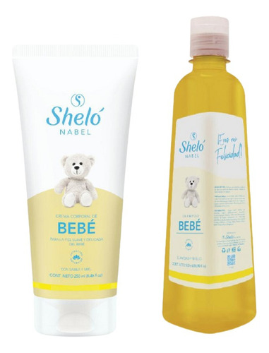 Crema Corporal + Shampoo Para Bebé Shelo