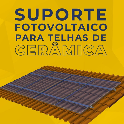 Suporte Estrutura De Fixação Telha Cerâmica 2 Placa Solar