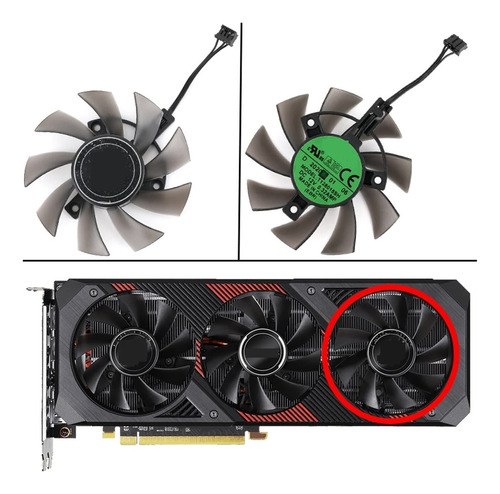 Mm Ventilador Enfriador Para Asrock Amd Radeon Rx