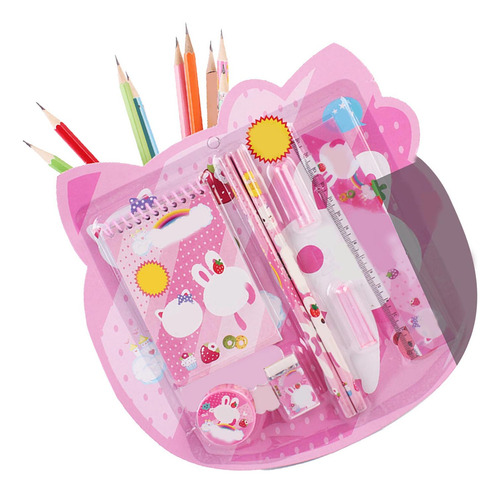 Conjunto De Cadernos Pencil Eraser Ruler, Desenho Animado