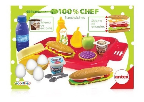 Set De Juego Sandwiches Bandeja Y Accesorios Antex