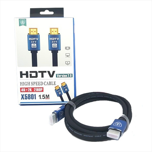 Imagen 4 de 5 de Cable Hdmi 4k 2.0 Hdtv 4k Uhd Alta Velocidad 2160p 1.5mts
