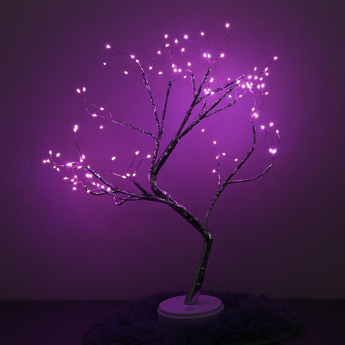 Decorative Tabletop Tree Night Light For Home Decor Rosado