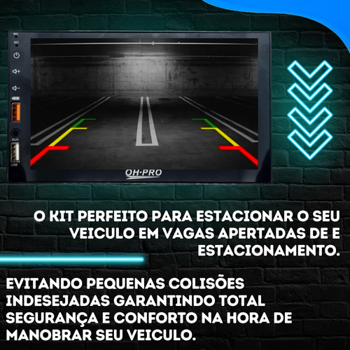 Central Multimídia Mp5 Completa Camera De Ré E Frontal 2 Usb