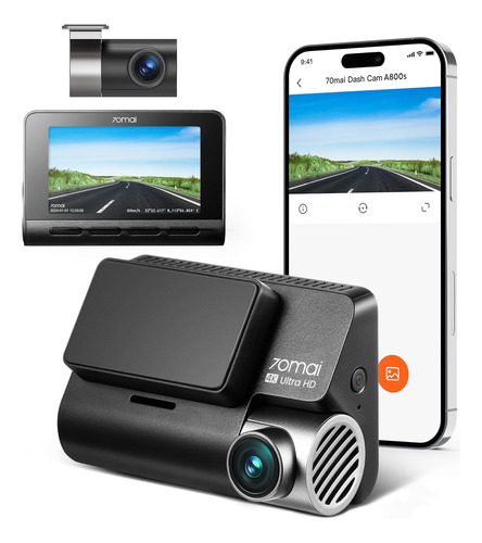 70mai 4k Dash Cam Front And Rear With Starvis, Built In 5...