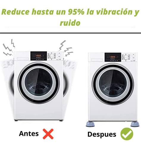 Imagen 2 de 7 de Soportes Gomas Antivibración Para Lavadoras 4 Almohadillas