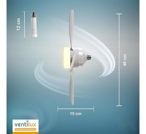 Kit 2 Lamparas Ventilador Ventilux Con Control Remoto